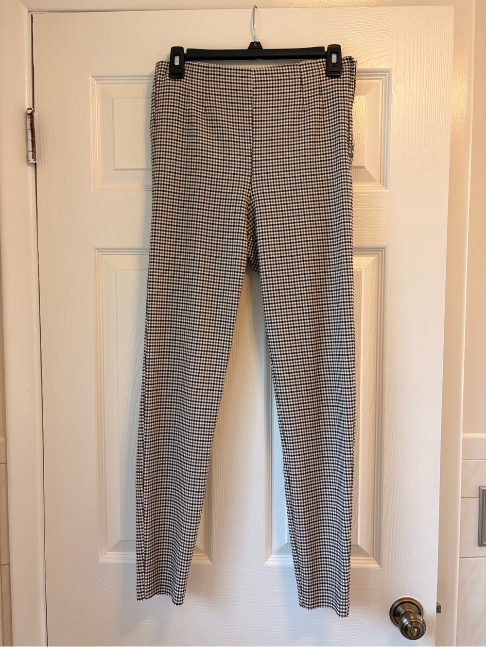 Zara Brown Black and White Plaid Pants size medium